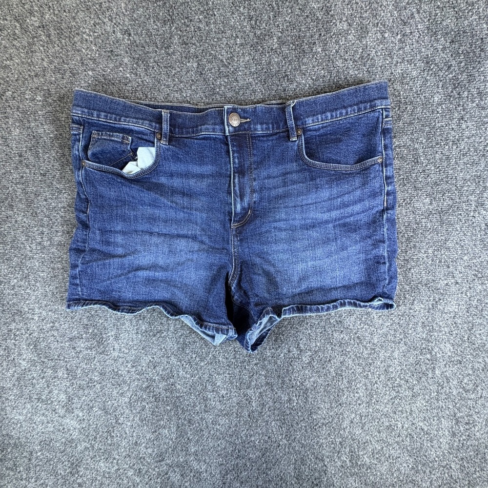 LOFT Outlet Shorts Womens 16 Blue Medium Wash Denim Cotton Stretch 4" Inseam